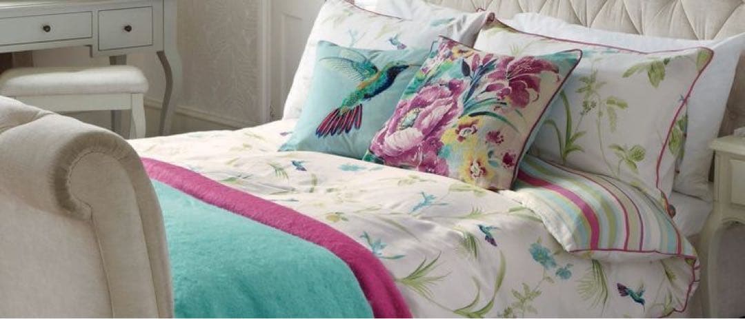 イギリス輸入:ローラアシュレイ掛け布団カバー＋枕カバー2合計3点セット　新品