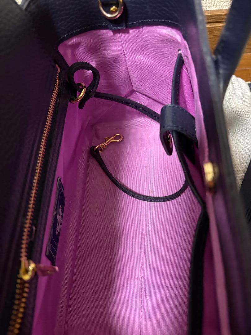 ADMJ エーディーエムジェイ 牛革 ストラップ付き ミニトート