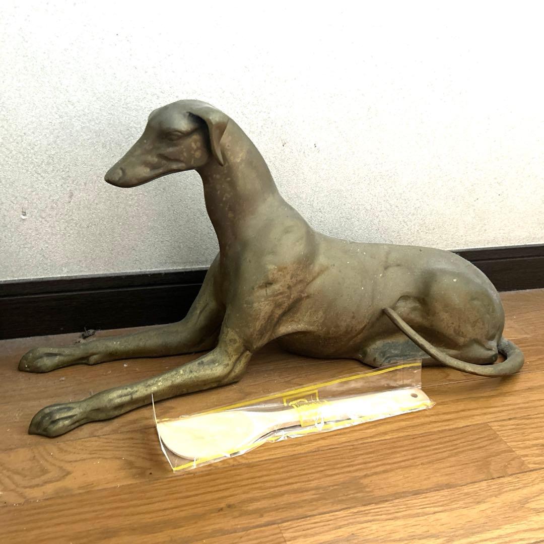 アンティーク　リアル フィギュア 犬　インテリア 金属製
