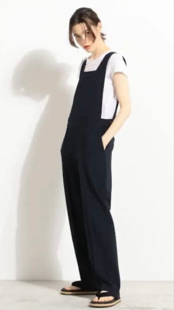 ✨美品✨バッカ シアサッカー カバードサロペット オールインワン ネイビー 36