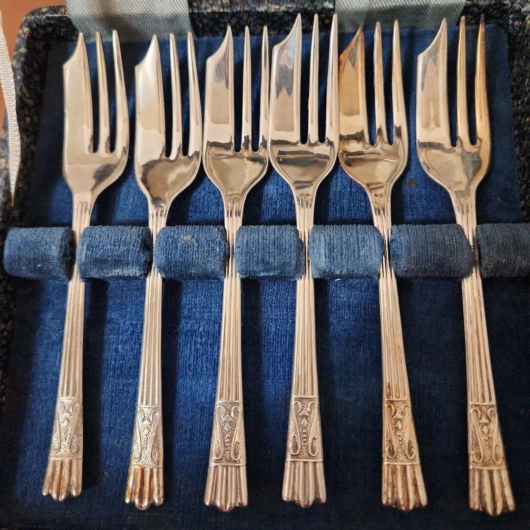 YE OMAN PLATE Epns イギリスアンティーク フォークセット