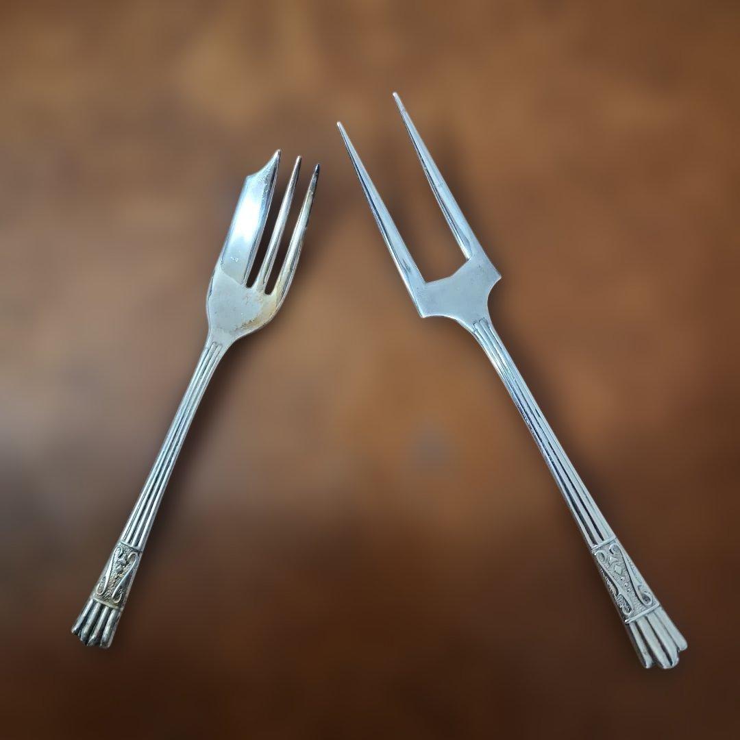 YE OMAN PLATE Epns イギリスアンティーク フォークセット