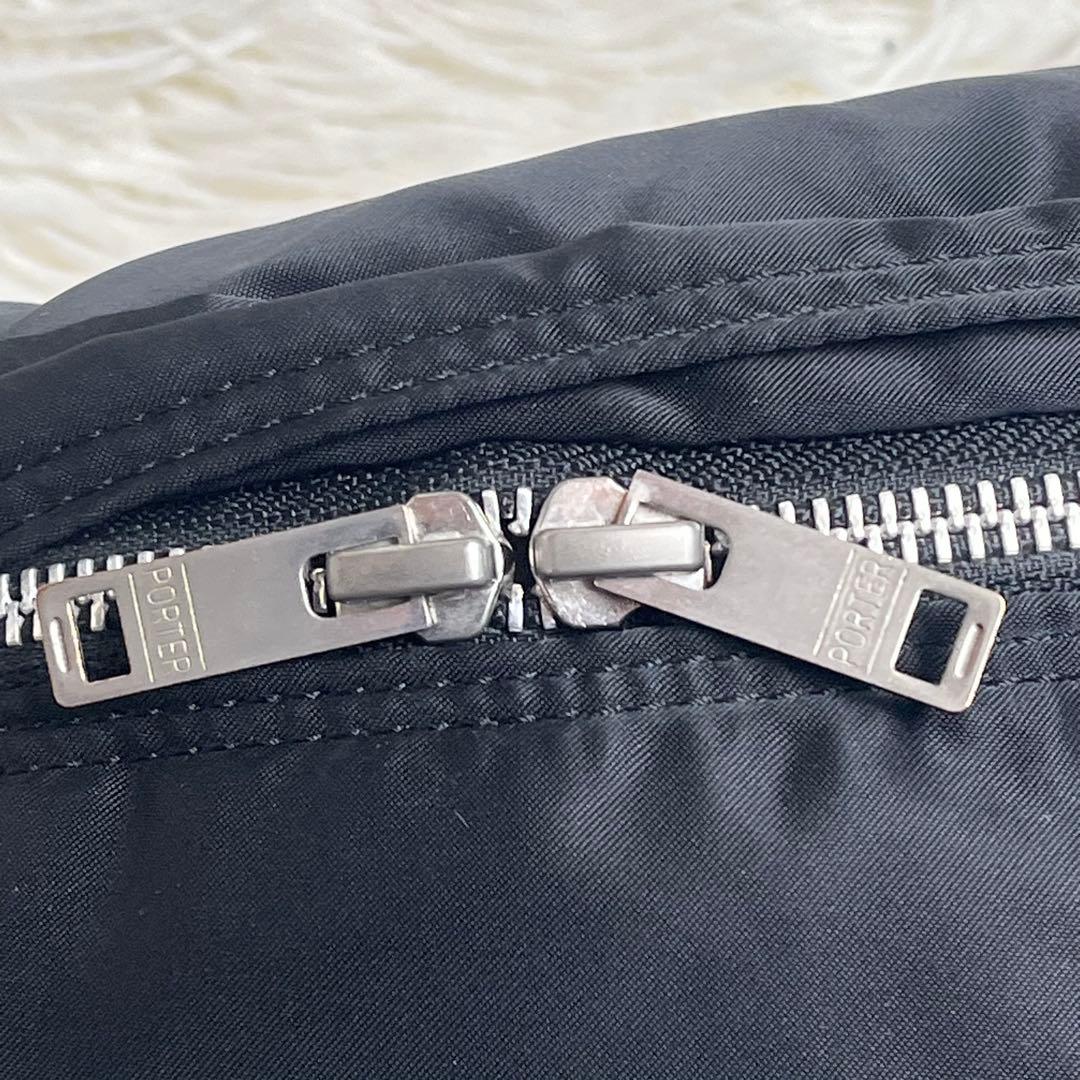 【美品】PORTER ポーター 現行 タンカー ウエストバッグ L ブラック