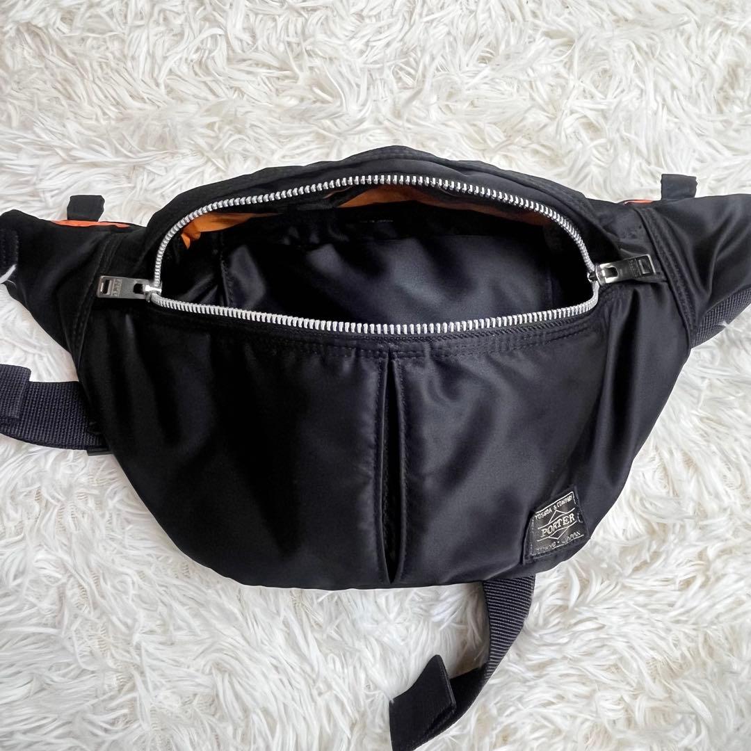 【美品】PORTER ポーター 現行 タンカー ウエストバッグ L ブラック