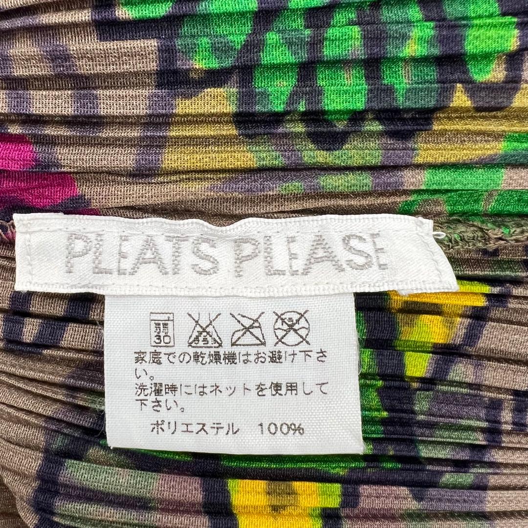 PLEATS PLEASE カットソー 総柄 アニマル ライトブラウン 3 L