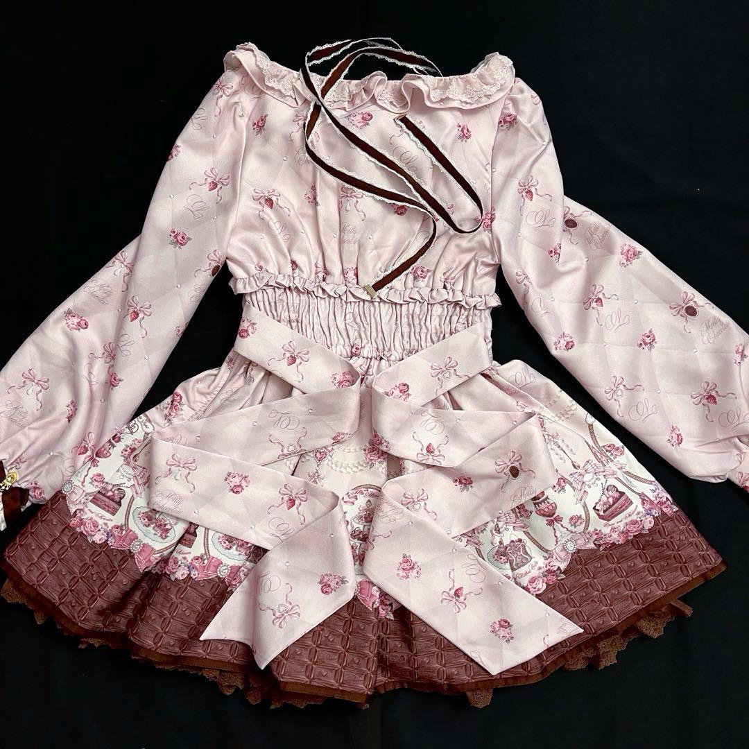 Melty Chocolateワンピース パールボタンうさ耳エコファーコート