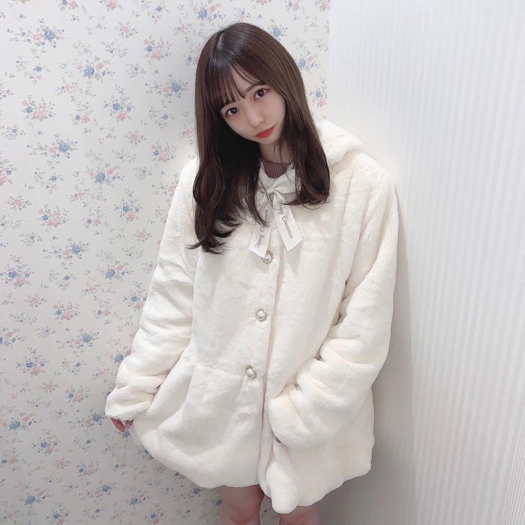 Melty Chocolateワンピース パールボタンうさ耳エコファーコート