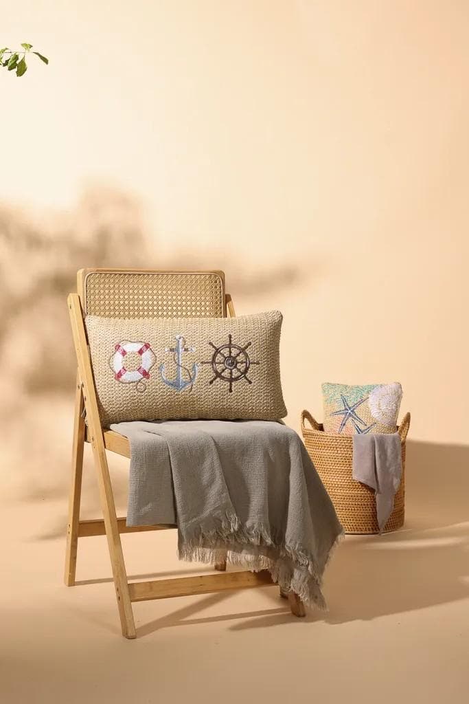 刺繍クッション ランバーピロー 2枚セット 新品