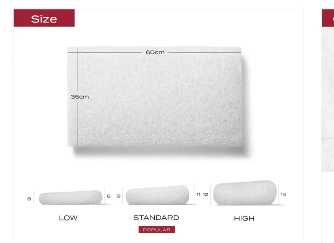 BRAIN SLEEP ピロー low 60x35cm