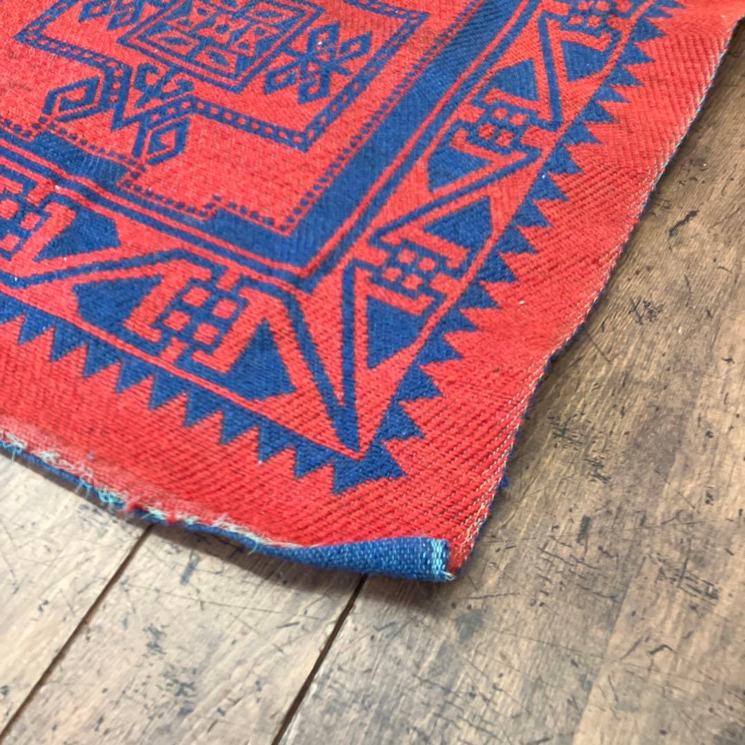 幾何学模様 ラグ トライバル カフカス地方 キリム ビンテージ ヴィンテージ