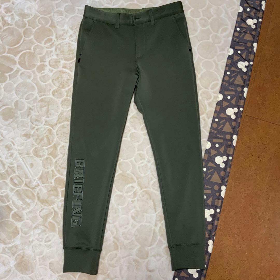 最終値下BRIEFING GOLF メンズ 3Dロゴ ジョガーパンツ オリーブM