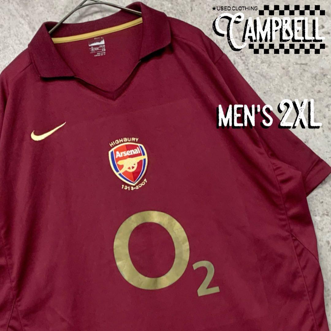 【激レア2XL☆EU輸入00s】NIKE アーセナルFC サッカーシャツ