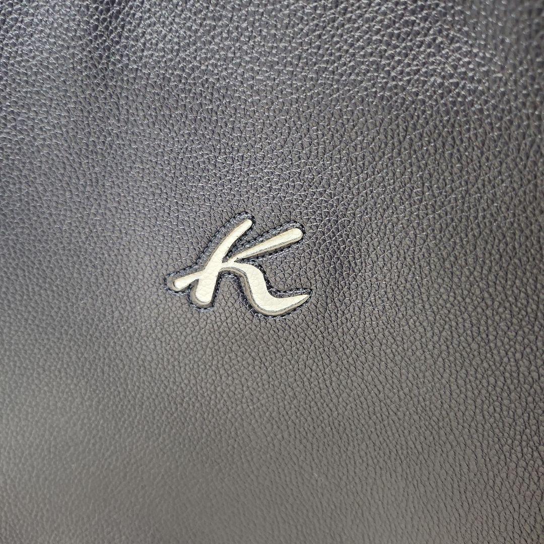 【極美品】キタムラ　ネイビー　レザー トートバッグ