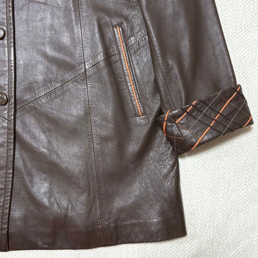 極美品 PIERRE BALMAIN VINTAGE ナッパレザー レザーコート