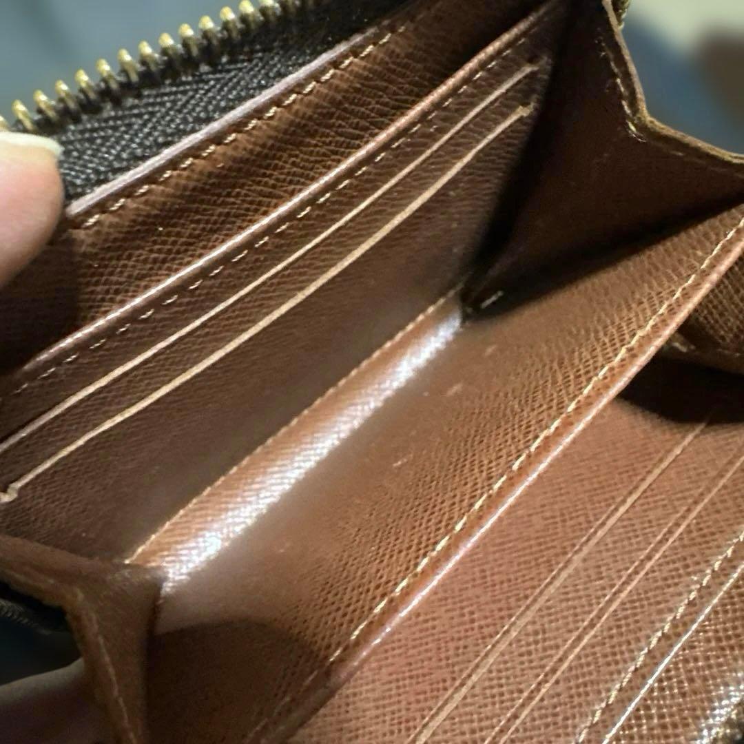 ⑨☆美品/訳あり☆モノグラム♪ジッピー パース ラウンドファスナー