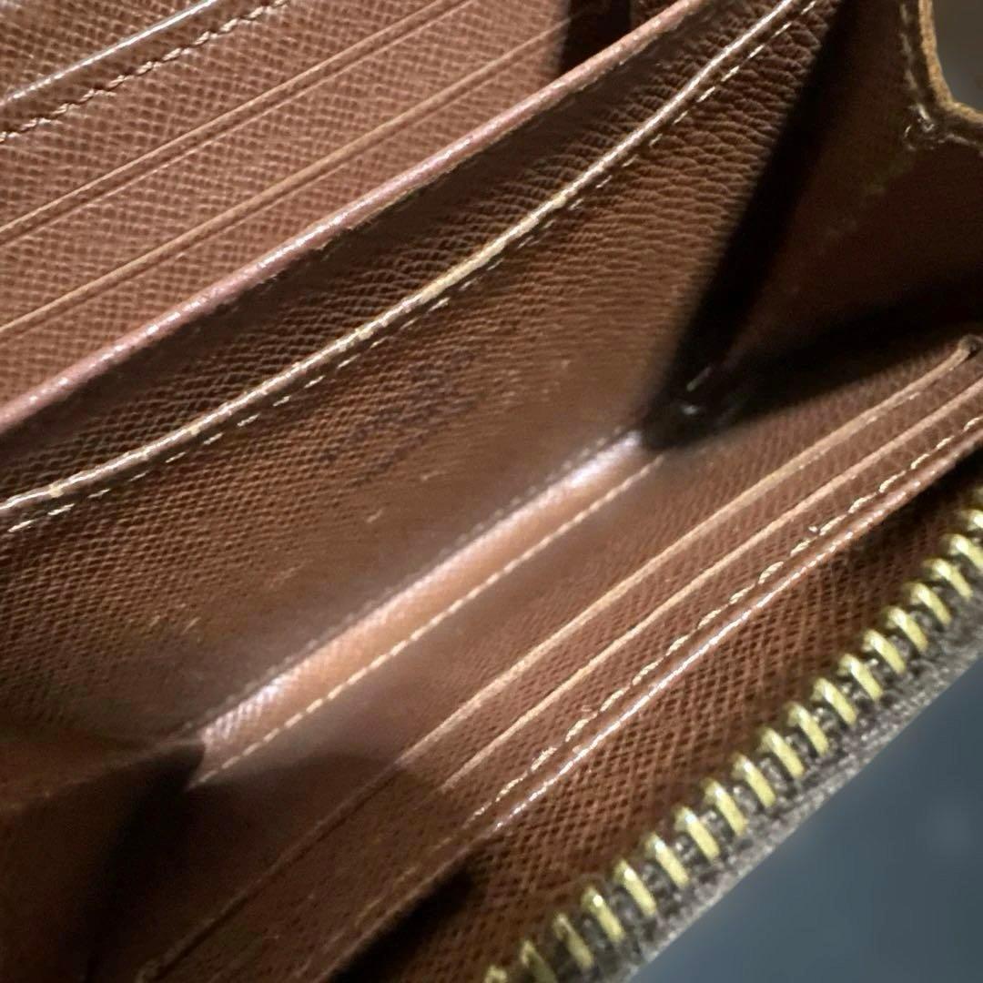 ⑨☆美品/訳あり☆モノグラム♪ジッピー パース ラウンドファスナー