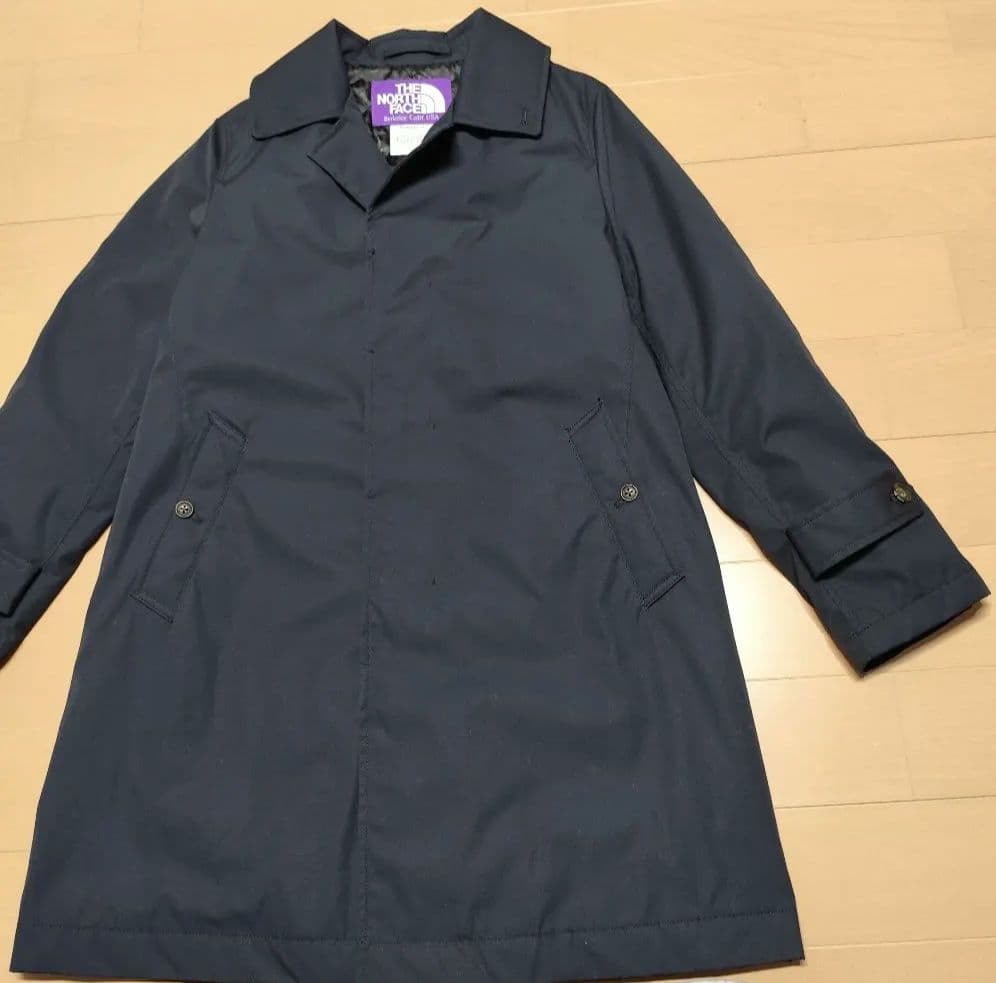 て*ん様 美品！ノースフェイス パープルレーベル ステンカラーコート ネイビー
