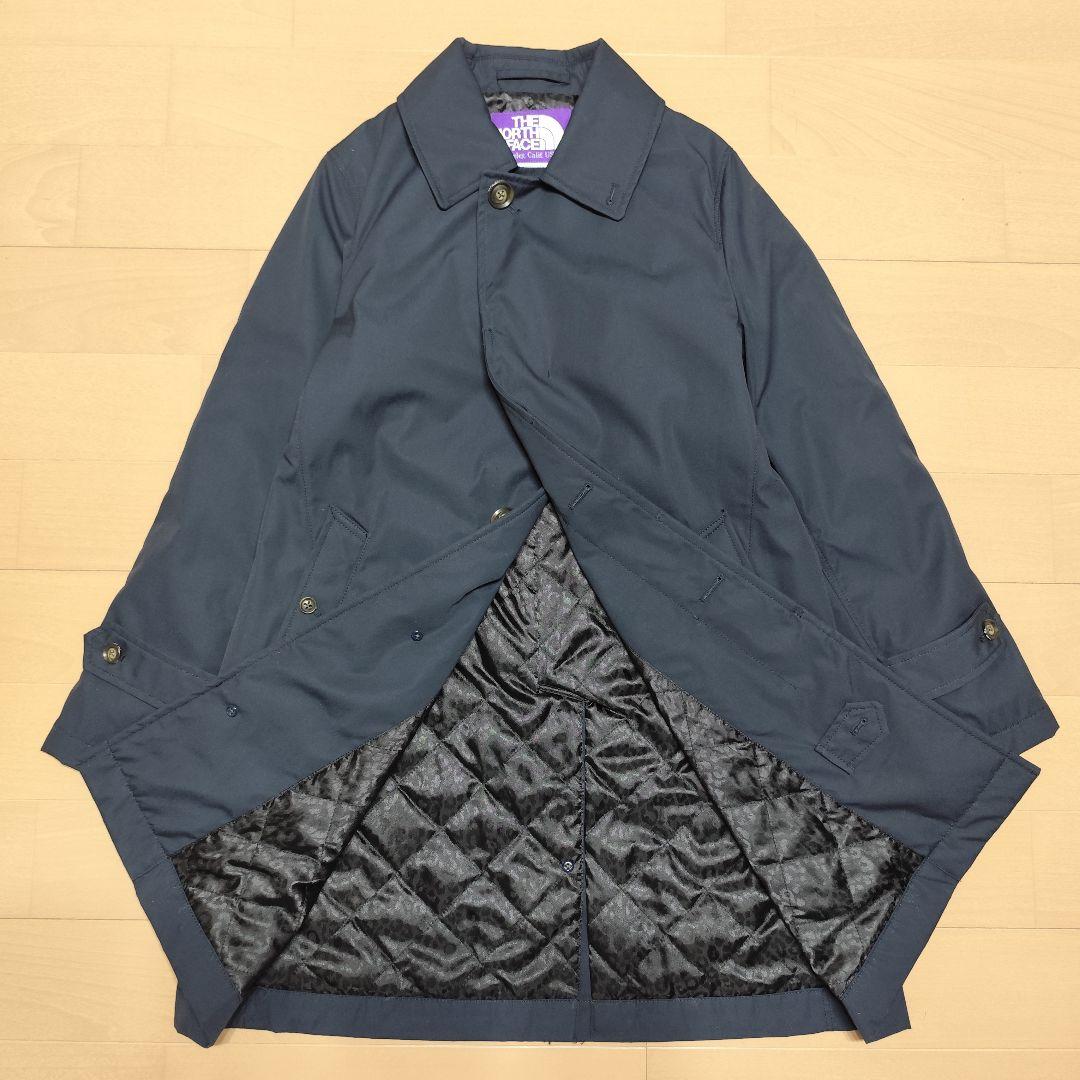 て*ん様 美品！ノースフェイス パープルレーベル ステンカラーコート ネイビー