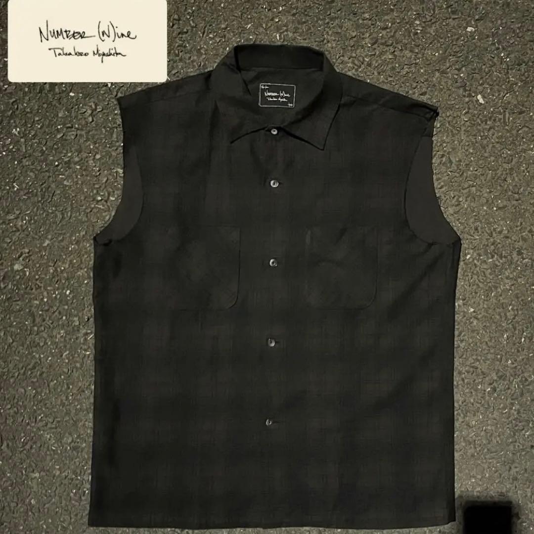 Number nine archive 本人期　ノースリーブチェックシャツ