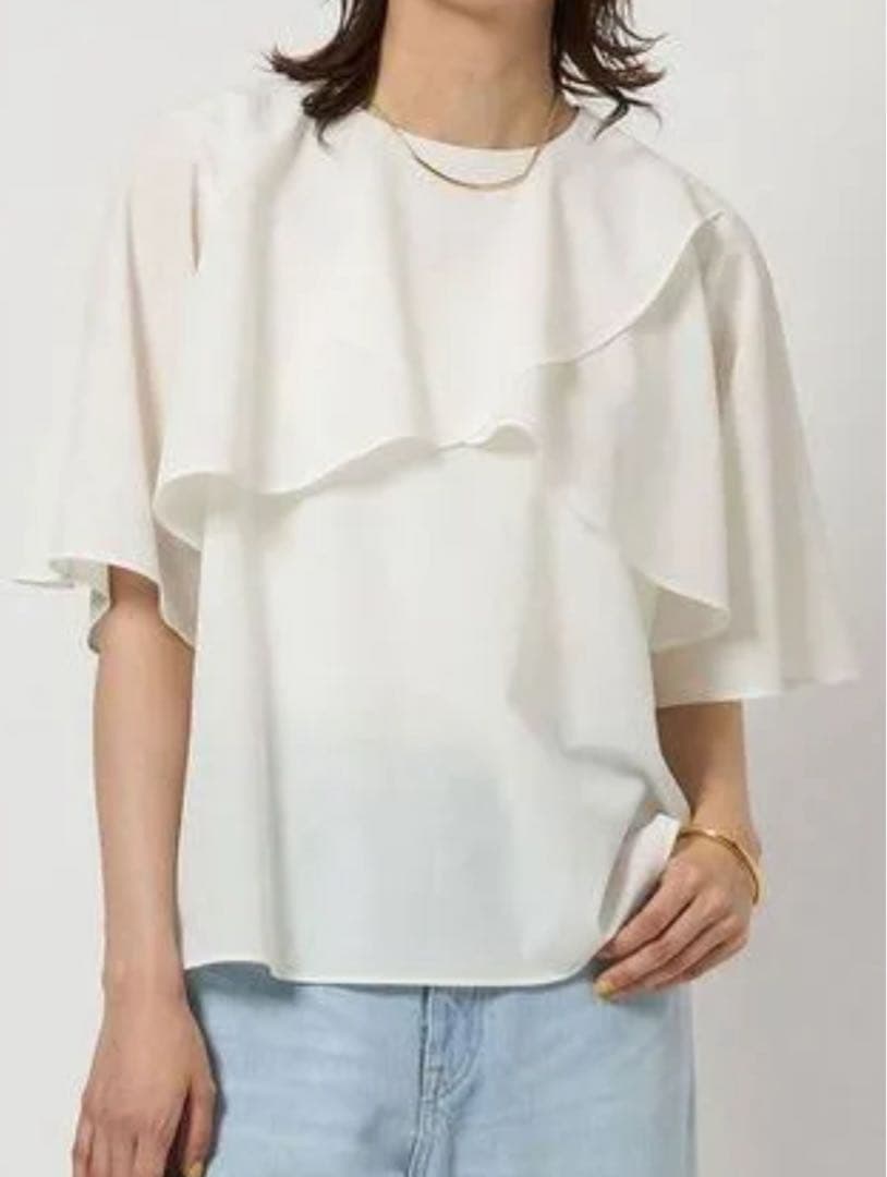 green label relaxing Breeze Coolケープ ブラウス