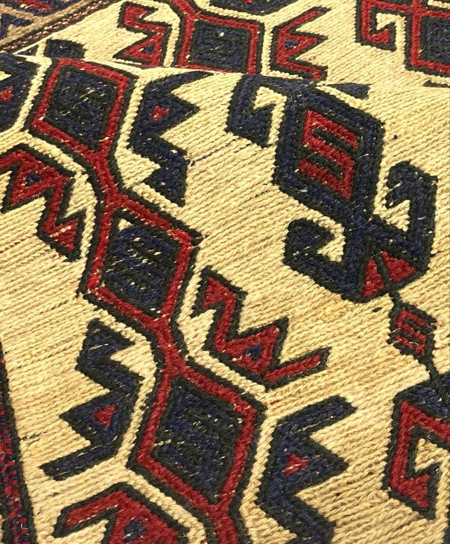 ヴィンテージ トライバルラグスマック手織りキリムアフガニスタン89x140cm