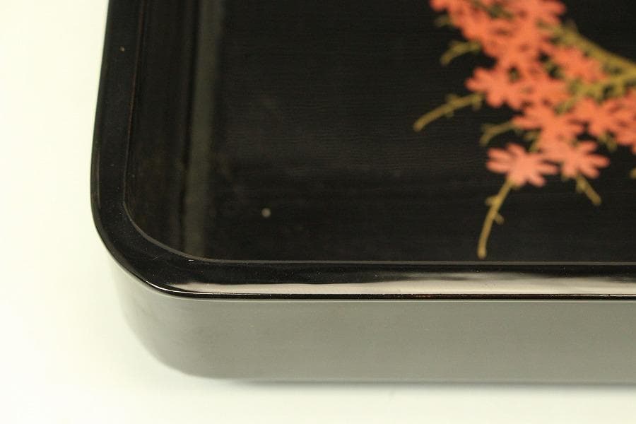 花鳥蒔絵 四方盆 廣蓋(ZE655)