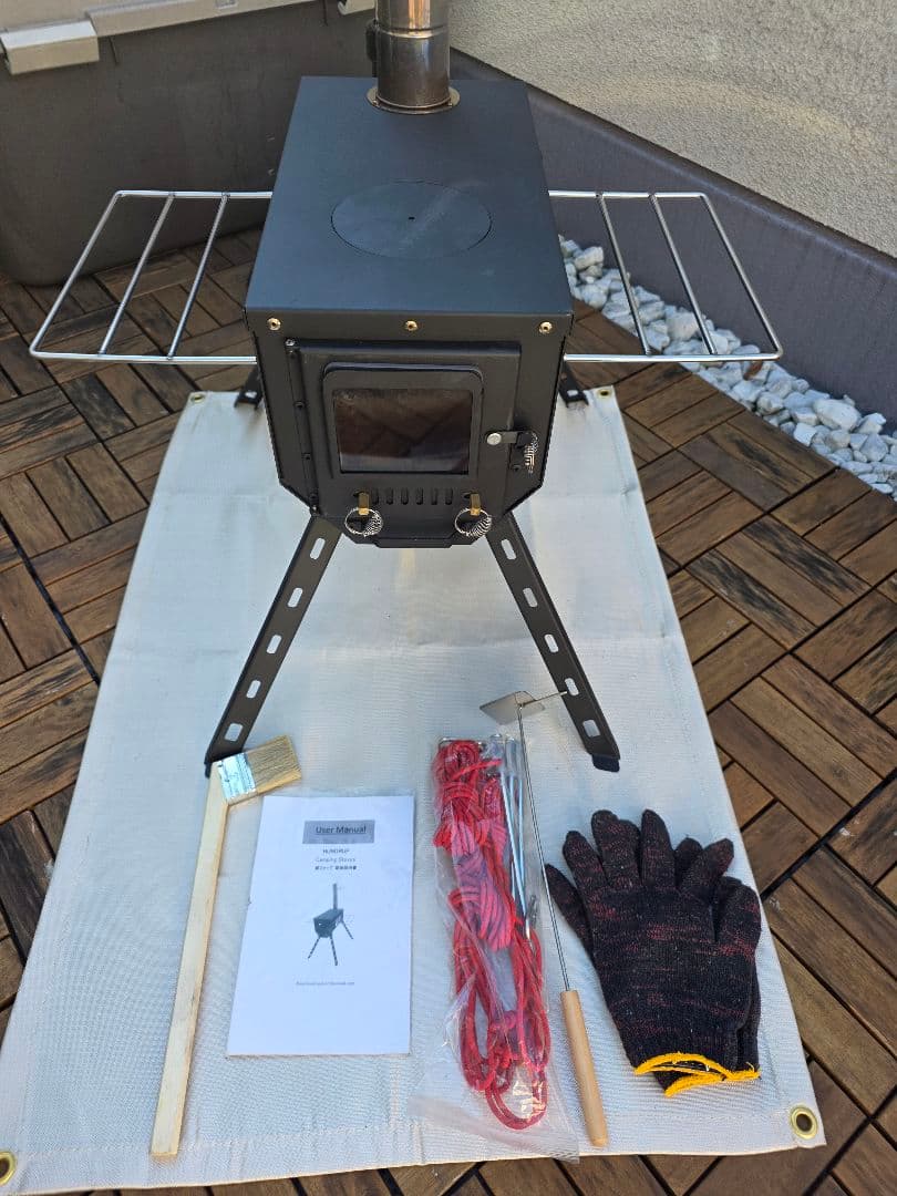 コンパクト薪ストーブ ブラック　HUNDRUP camping stove