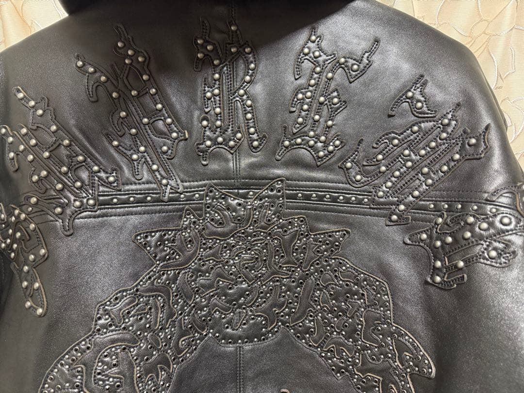 タグ有supreme Studded Hooded Leather Jacket