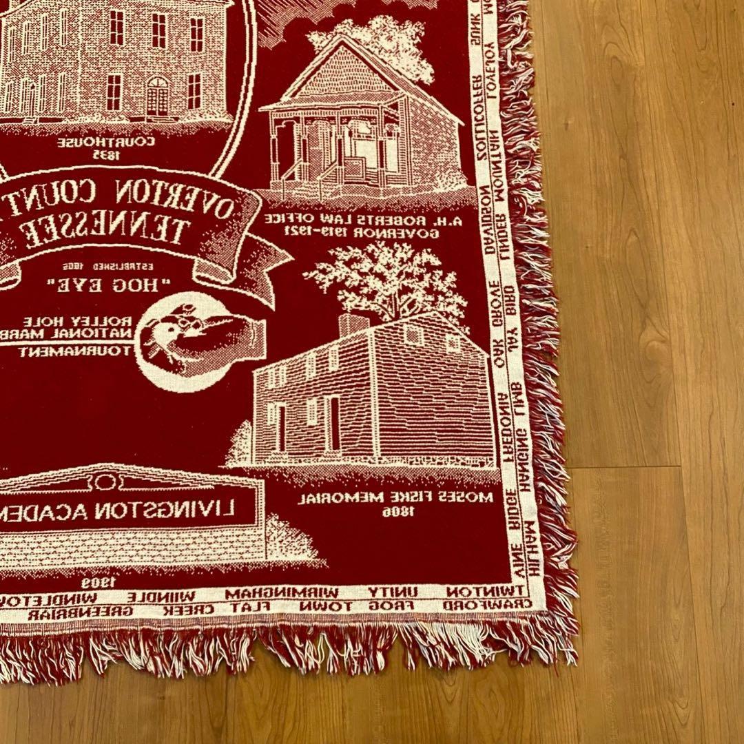 【美品】USA 郷土柄 ゴブランラグ 大判 タペストリー 160×120