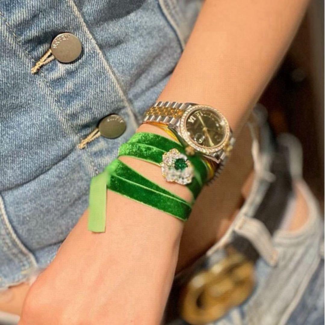 【S925純銀】ラボグロウン・エメラルド リング／クラシックエレガンス