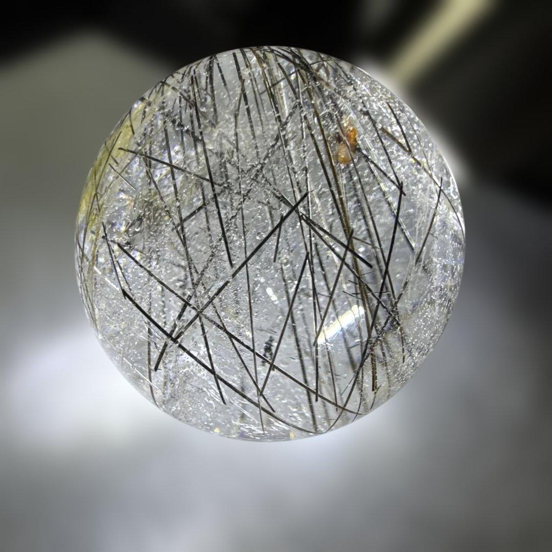 【高品質】ブラックルチルクォーツ　スフィア