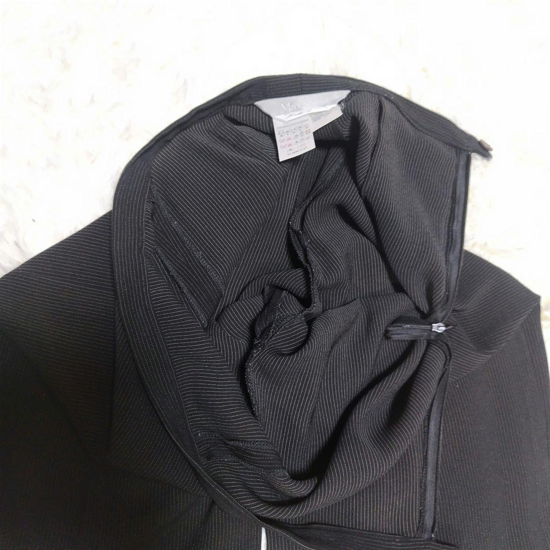 【大きいサイズ】 マックスマーラ パンツスーツ ストライプ ブラック 42