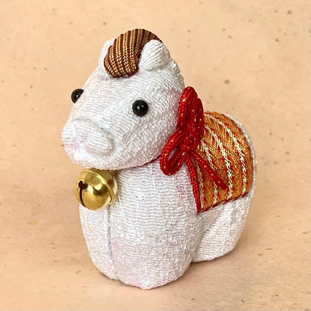 手織り　佐賀錦　木目込人形　干支人形 午　 2026年　赤　一点物