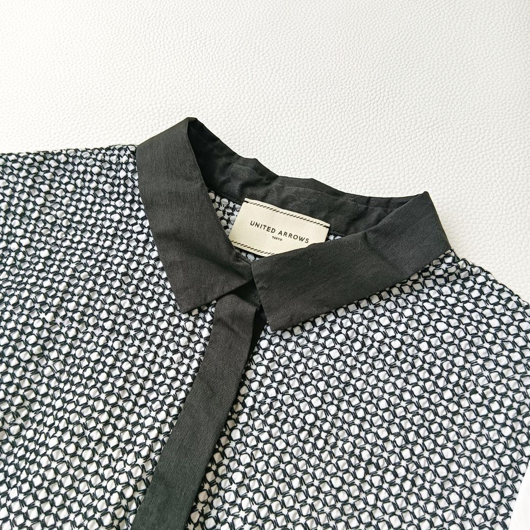 美品♡ユナイテッドアローズ24ssエンブロイダリーコンビショートスリーブブラウス