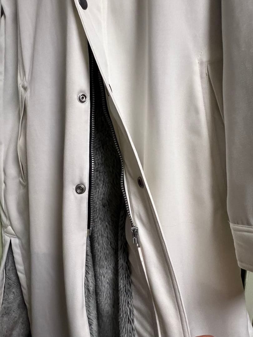 寅壱 TORAICHI ロングコート ドカジャン ホワイト　3L 刺繍入