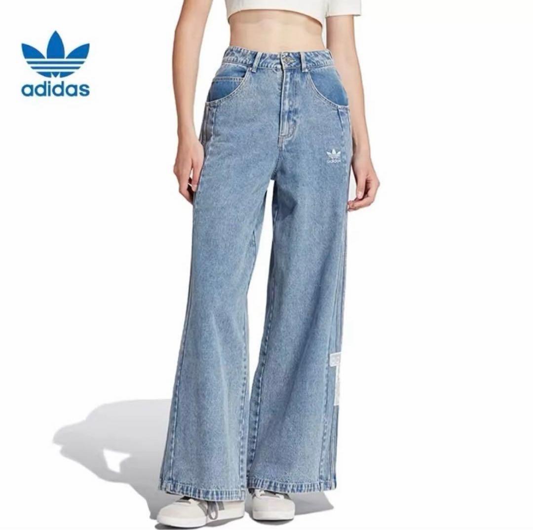 adidas originalsアディブレイク　デニム　ワイドジーンズ28インチ