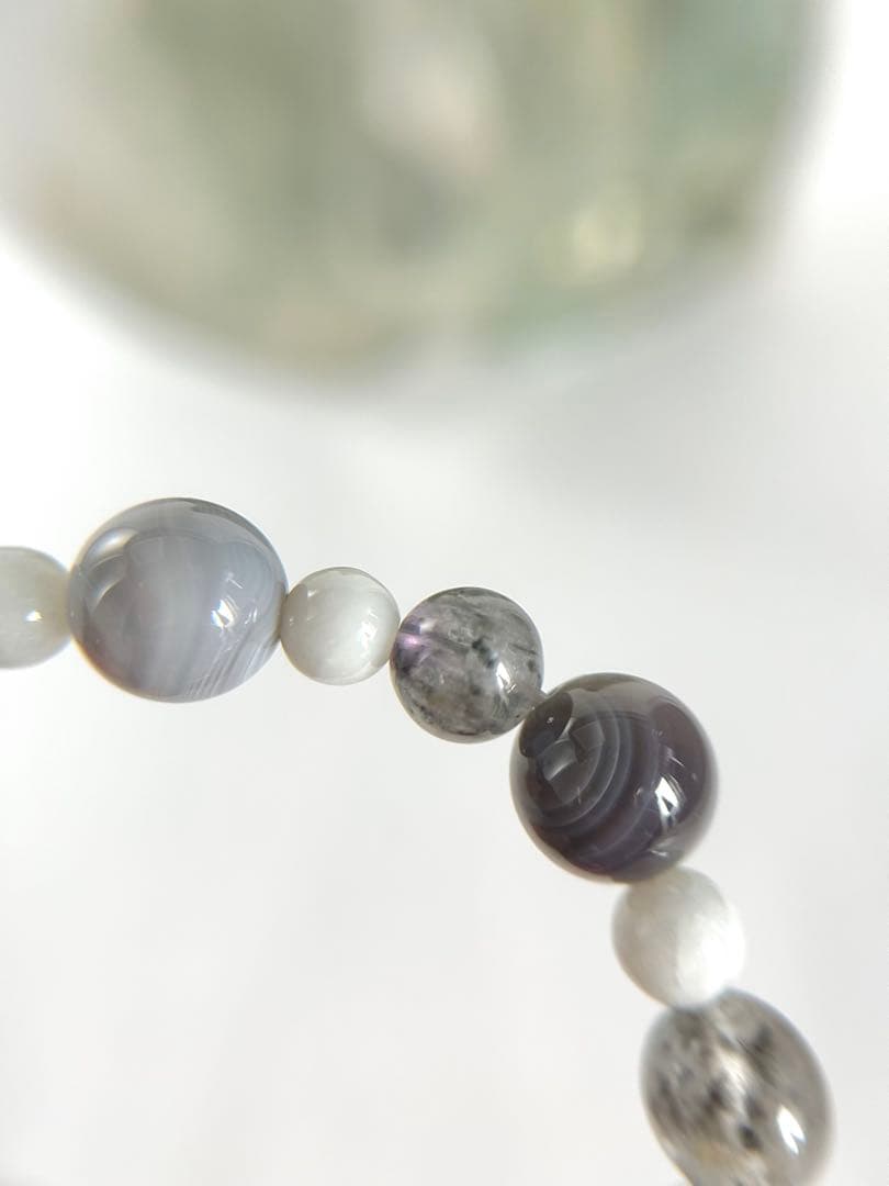 ★★★ 霊石 ★★★　白蛇天珠　ブレスレット / 腕念珠