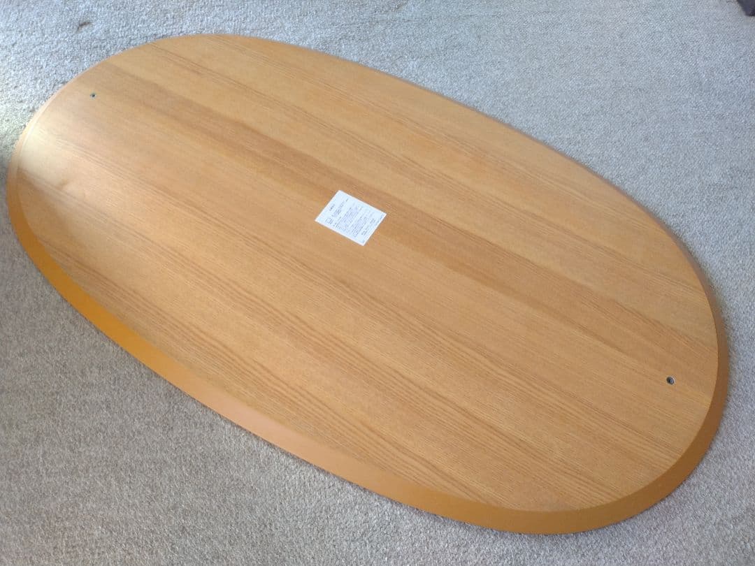 【訳あり】MUJI無印 オーク材楕円こたつ大ローテーブル机座卓センター
