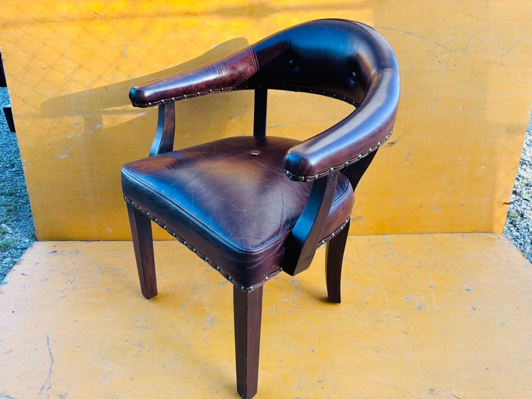 J54★HALO★ハロ ナポレオン ダイニングチェア 本革 英国アンティーク