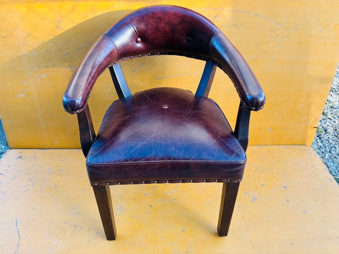 J54★HALO★ハロ ナポレオン ダイニングチェア 本革 英国アンティーク