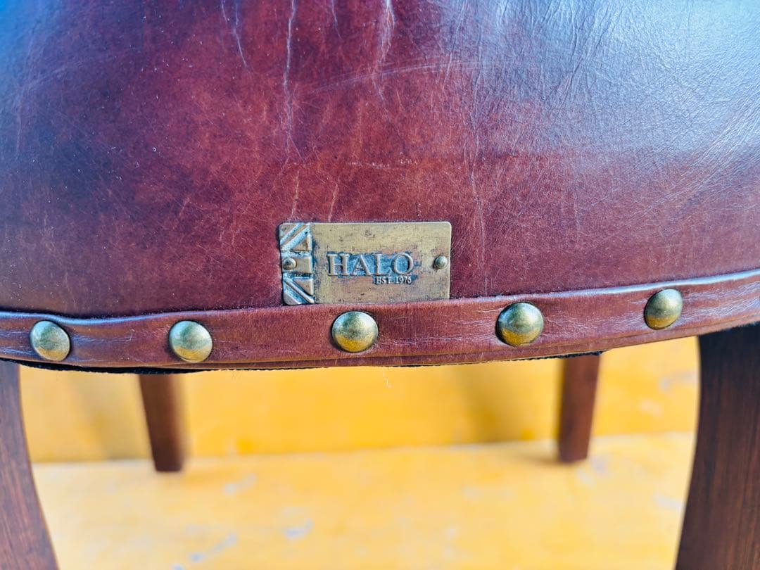 J54★HALO★ハロ ナポレオン ダイニングチェア 本革 英国アンティーク