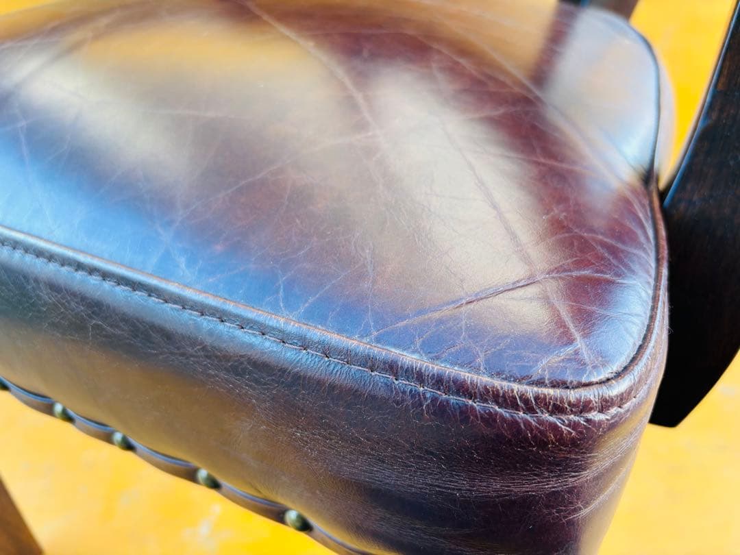 J54★HALO★ハロ ナポレオン ダイニングチェア 本革 英国アンティーク