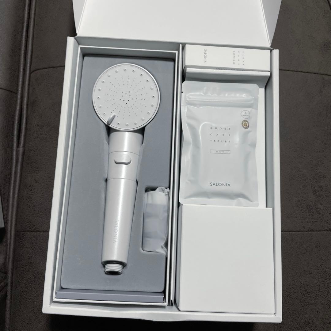 SALONIA サロニア　シャワーヘッド　ファインバブルクリア　ホワイト