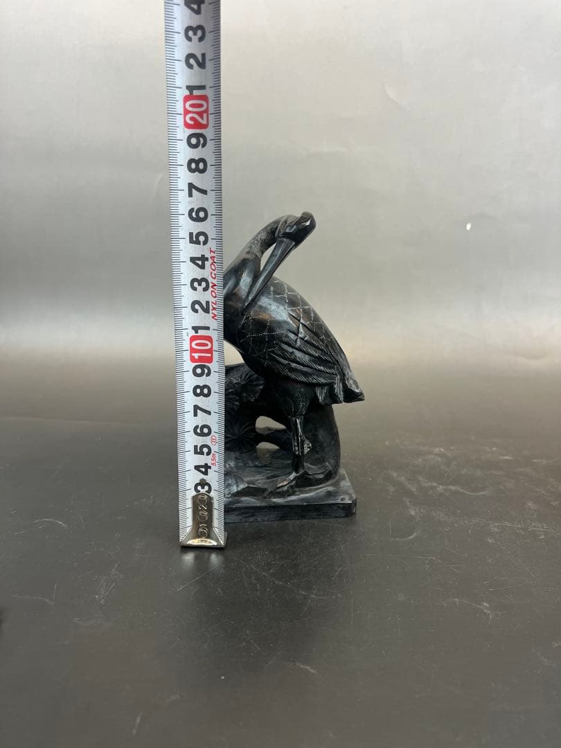 墨晶石亀、鶴一双 2セット　中国工艺品　送料込み