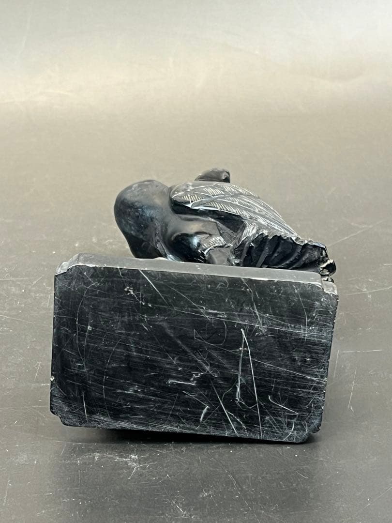 墨晶石亀、鶴一双 2セット　中国工艺品　送料込み