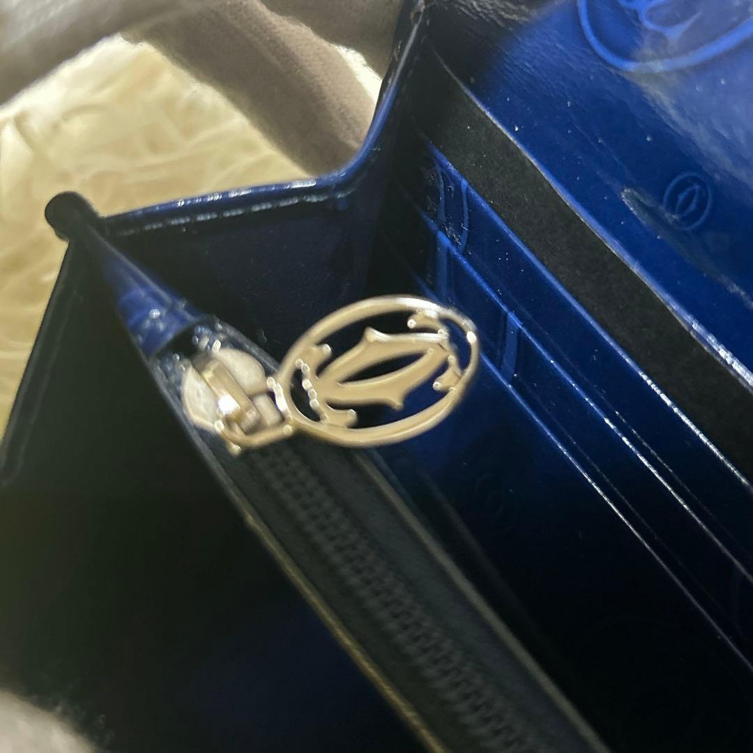 【希少 美品】カルティエ ハッピーバースデー　長財布 ブルー 青　日本限定色