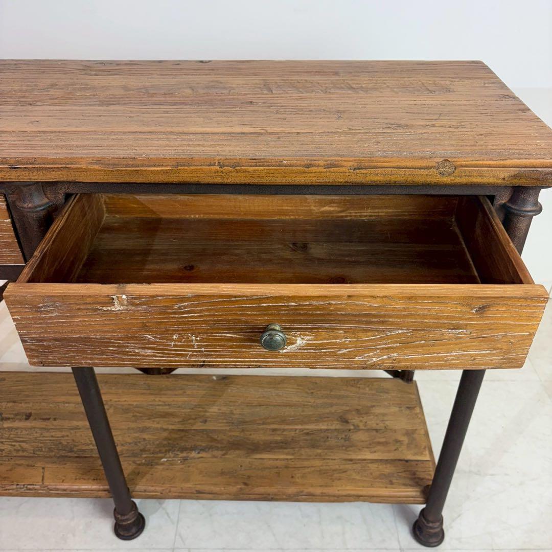 古材　コンソールテーブル　カントリースタイル　アンティーク調