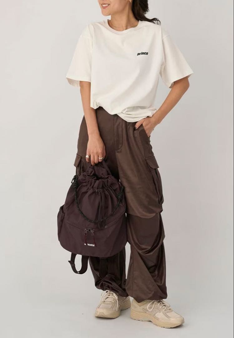 emmiロゴマルチバックパック 撥水 バーガンディー