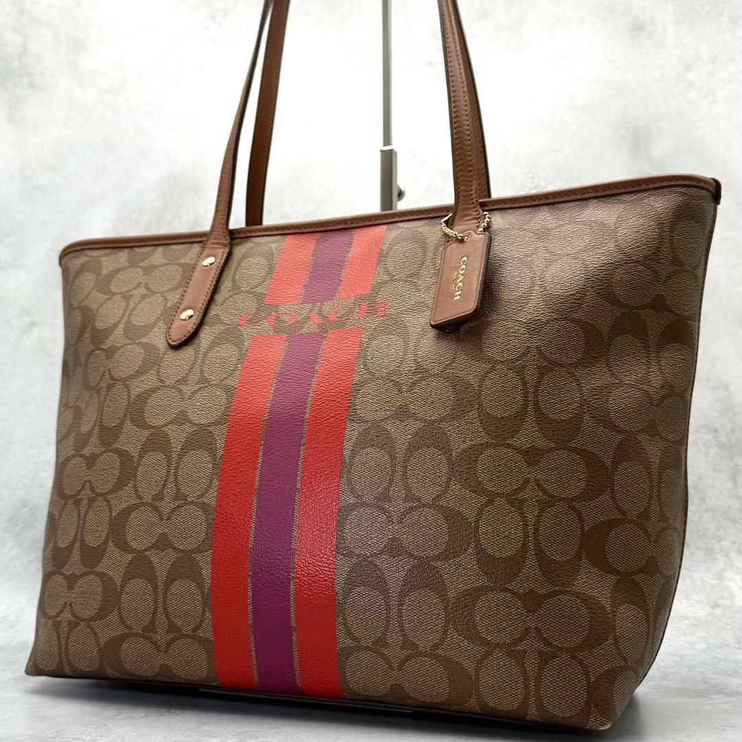 COACH コーチ トートバッグ PVC ヘリテージ 肩掛け シグネチャー