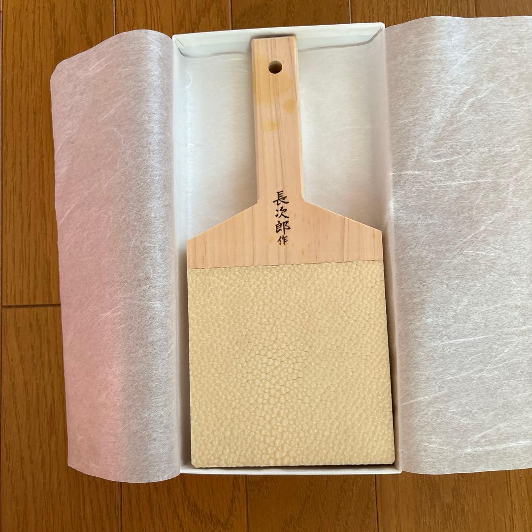 厳選本鮫皮使用　鮫皮おろし　長次郎作　特大(24cm)